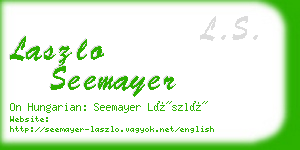 laszlo seemayer business card